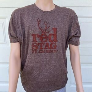 Red Stag by Jim Beam Brown T-Shirt, XL